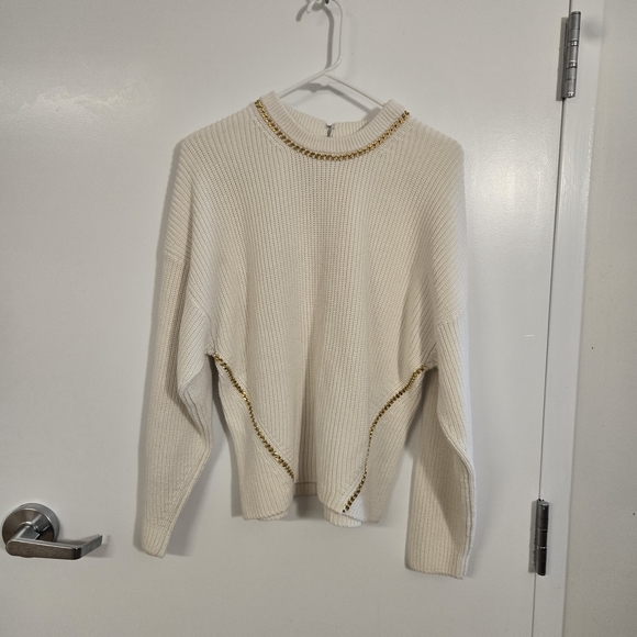 Joie Meliso Knit Sweater Chain Detailing - Picture 2 of 6